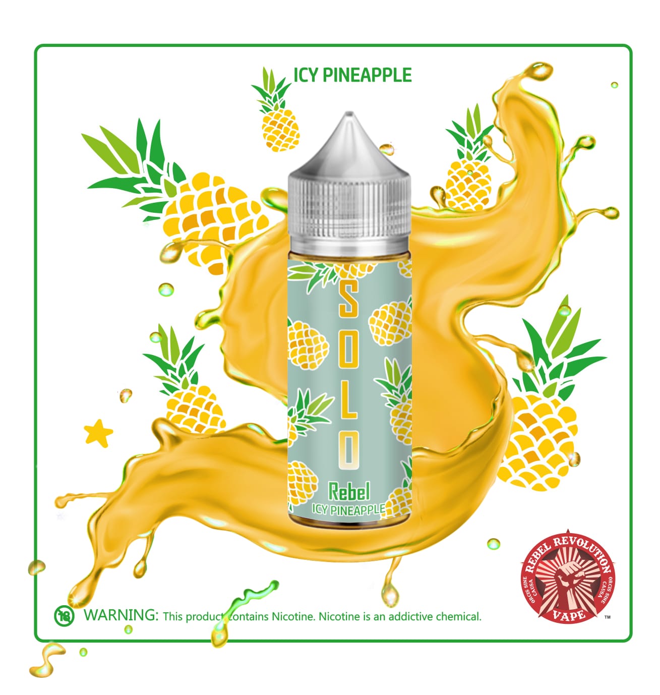 Solo Rebel - Icy Pineapple Rebel Revolution Vape Solo Rebel - Icy Pineapple Rebel Revolution Vape