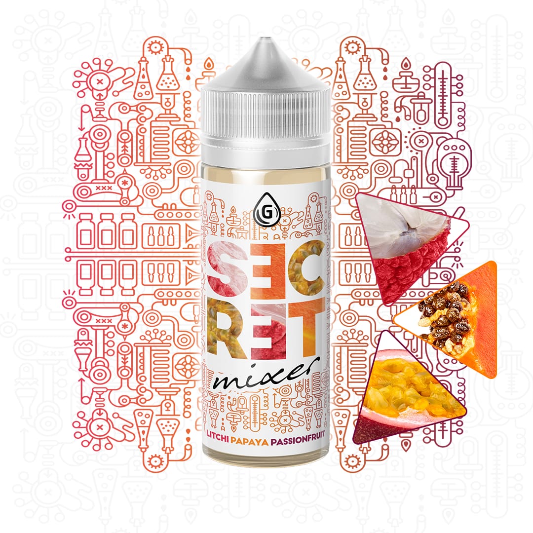 G-Drops - Secret Mixer - Litchi Papaya & Passionfruit - 120 ml 2mg